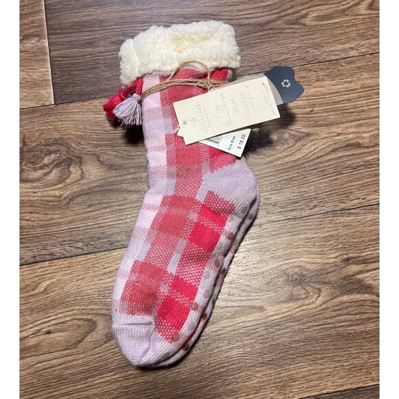 Quagga Green Label Faux Sherpa Lined Slipper Socks Womens One Size - Picture 1 of 5